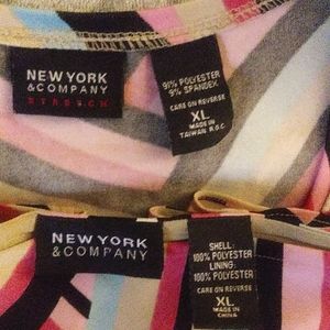 New York and company two piece set, XL with multicolor pattern.